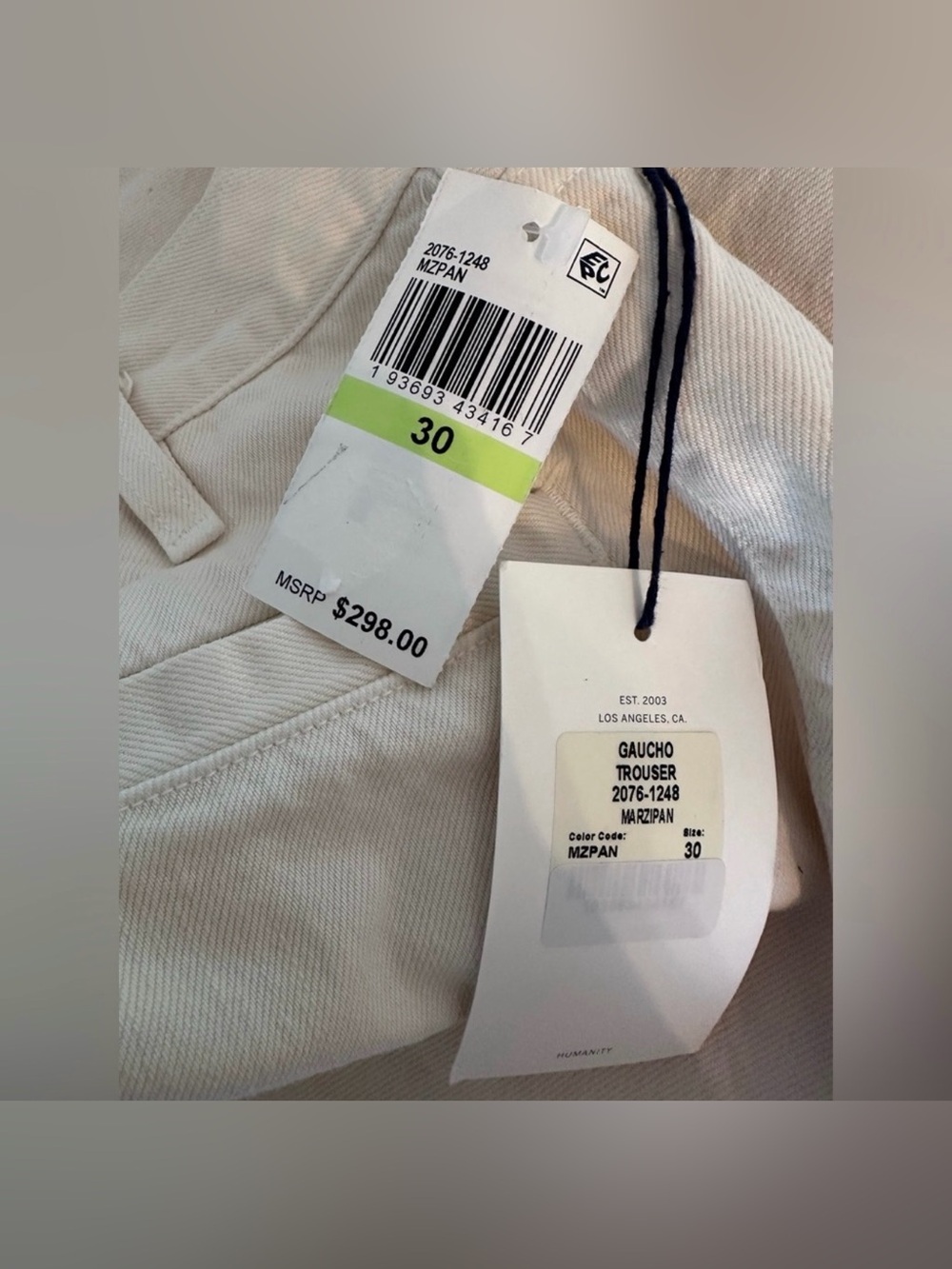 New‼️ Citizens Of Humanity - 🤍Marzipan Gaucho Trouser Wide Leg Jeans Off White - Picture 12 of 16